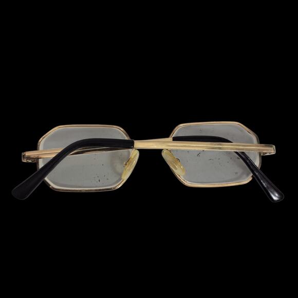 Frame France Heptagon 14K Eye Glasses Vintage Metal Wire Gold Stamped Eyeglasses main image 11
